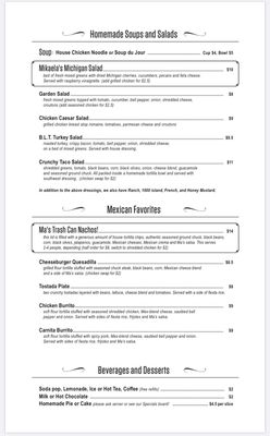 Valerie’s Downtown menu 2